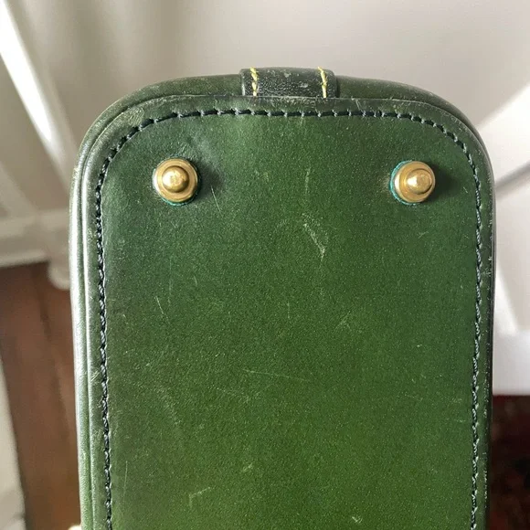 Dooney & Bourke Cabrio Green Perforated Zip Hobo Bag Purse - Picture 7 of 14